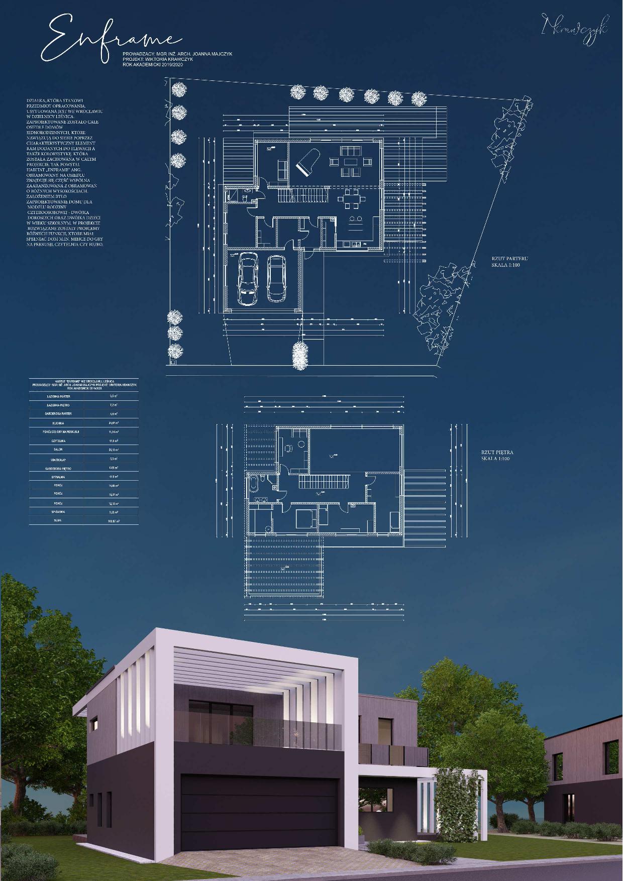 Plansz projektu osiedla domów jednorodzinnych