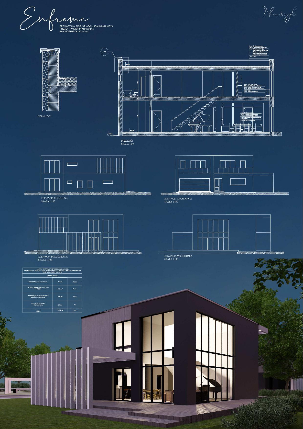 Plansz projektu osiedla domów jednorodzinnych